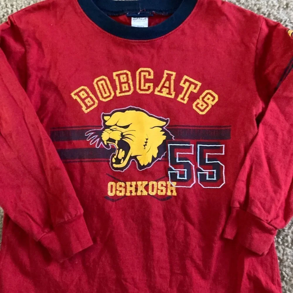 Boys Vintage OshKosh Bobcats Long Sleeve Tshirt